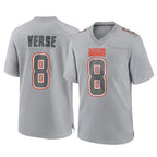 Johmsee C.Browns #8 Jared Verse Player Gray Atmosphere Fashion Game Stitched Jerseys