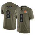 Johmsee C.Browns #8 Jared Verse Player Olive Salute to Service Limited Game Stitched Jerseys