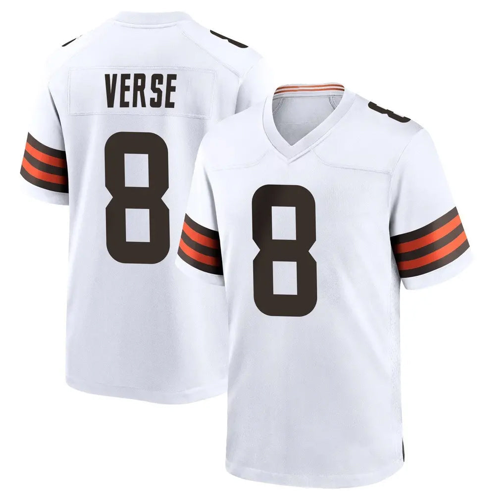 Johmsee C.Browns #8 Jared Verse Player White Home Game Stitched Jerseys
