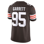 Johmsee C.Browns #95 Myles Garrett Brown Team Vapor F.U.S.E. Stitched Limited Jerseys
