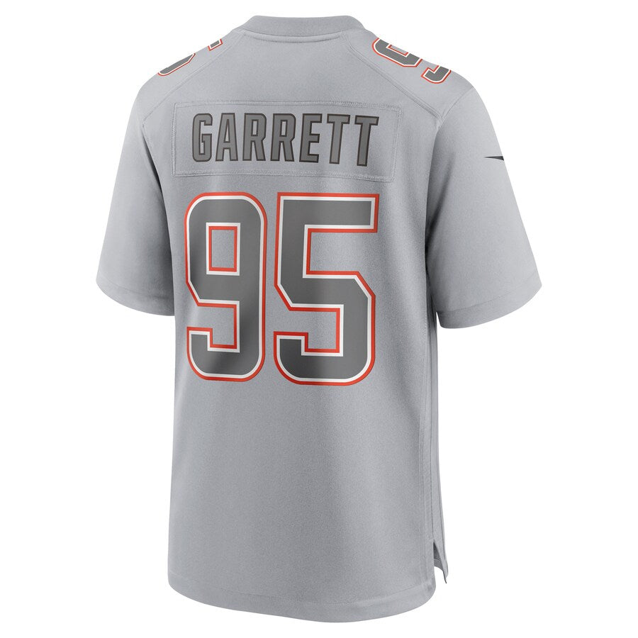 Johmsee C.Browns #95 Myles Garrett Player Gray Fashion Game Stitched Jerseys