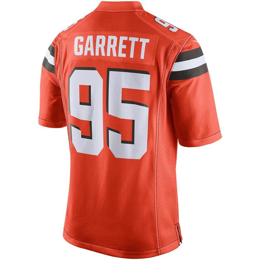 Johmsee C.Browns #95 Myles Garrett Player Orange Game  Stitched Jerseys