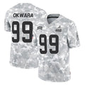 Johmsee C.Browns #99 Julian Okwara Player Arctic Camo Salute to Service Limited Home Game Stitched Jerseys