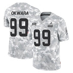 Johmsee C.Browns #99 Julian Okwara Player Arctic Camo Salute to Service Limited Home Game Stitched Jerseys