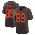 Johmsee C.Browns #99 Julian Okwara Player Brown Alternate Home Game Stitched Jerseys