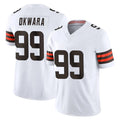 Johmsee C.Browns #99 Julian Okwara Player White Vapor F.U.S.E. Limited Home Game Stitched Jerseys
