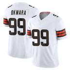 Johmsee C.Browns #99 Julian Okwara Player White Vapor F.U.S.E. Limited Home Game Stitched Jerseys