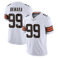 Johmsee C.Browns #99 Julian Okwara Player White Vapor Untouchable Limited Home Game Stitched Jerseys