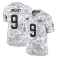 Johmsee C.Browns #9 Grant Delpit Player Arctic Camo Salute to Service Limited Home Game Stitched Jerseys
