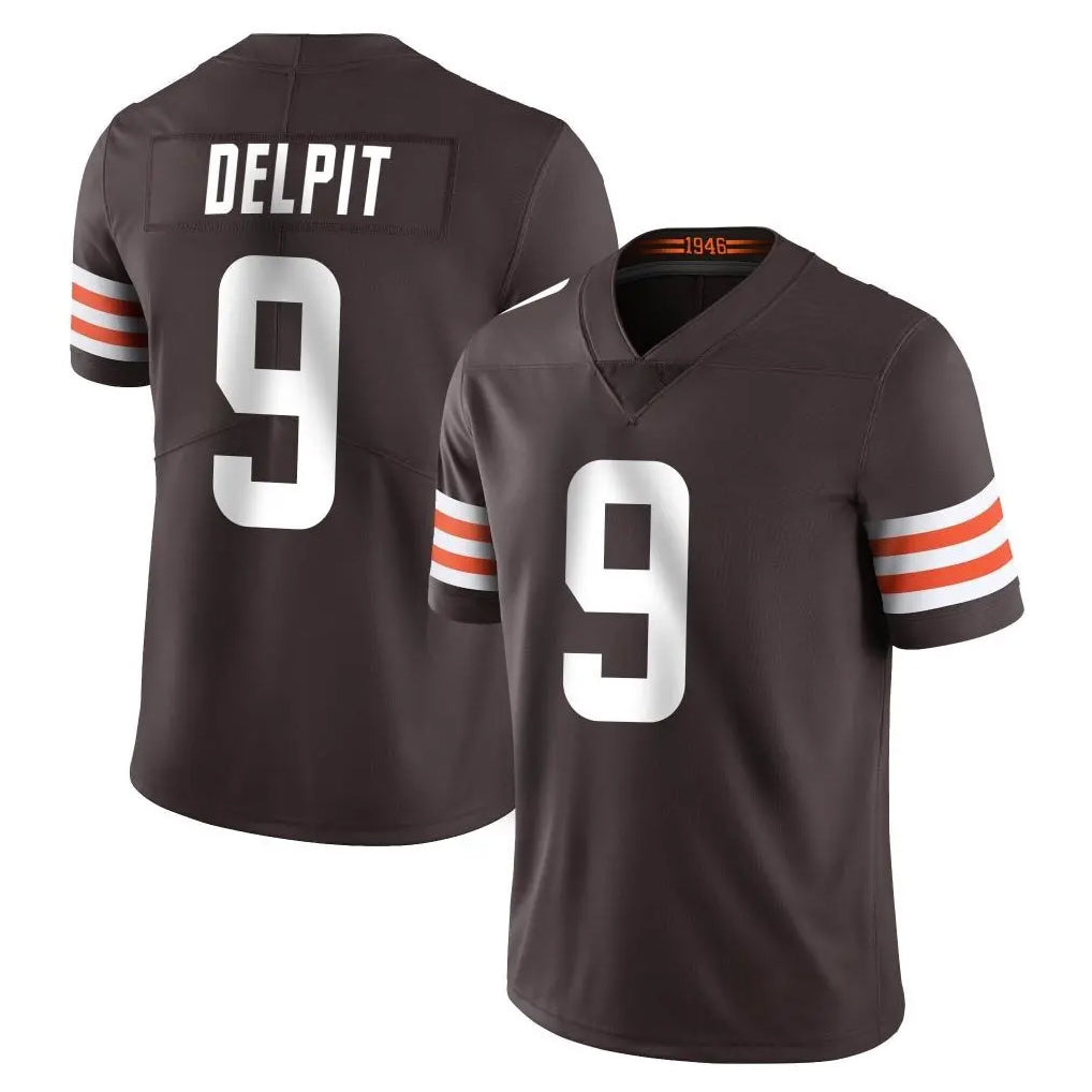 Johmsee C.Browns #9 Grant Delpit Player Brown Color Vapor Untouchable Limited Home Game Stitched Jerseys