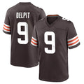 Johmsee C.Browns #9 Grant Delpit Player Brown Home Game Stitched Jerseys