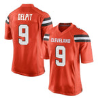 Johmsee C.Browns #9 Grant Delpit Player Orange Home Game Stitched Jerseys
