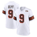 Johmsee C.Browns #9 Grant Delpit Player White Alternate Home Game Stitched Jerseys