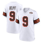 Johmsee C.Browns #9 Grant Delpit Player White Alternate Home Game Stitched Jerseys