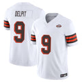 Johmsee C.Browns #9 Grant Delpit Player White Limited Vapor F.U.S.E. Alternate Game Stitched Jerseys