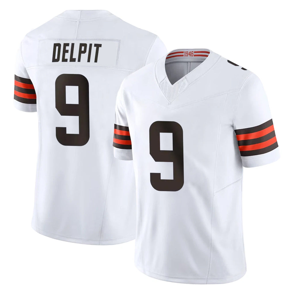 Johmsee C.Browns #9 Grant Delpit Player White Vapor F.U.S.E. Limited Home Game Stitched Jerseys