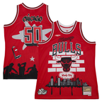 Johmsee C.Bulls Mitchell & Ness x Tats Cru Red Hardwood Classics Fashion Jerseys