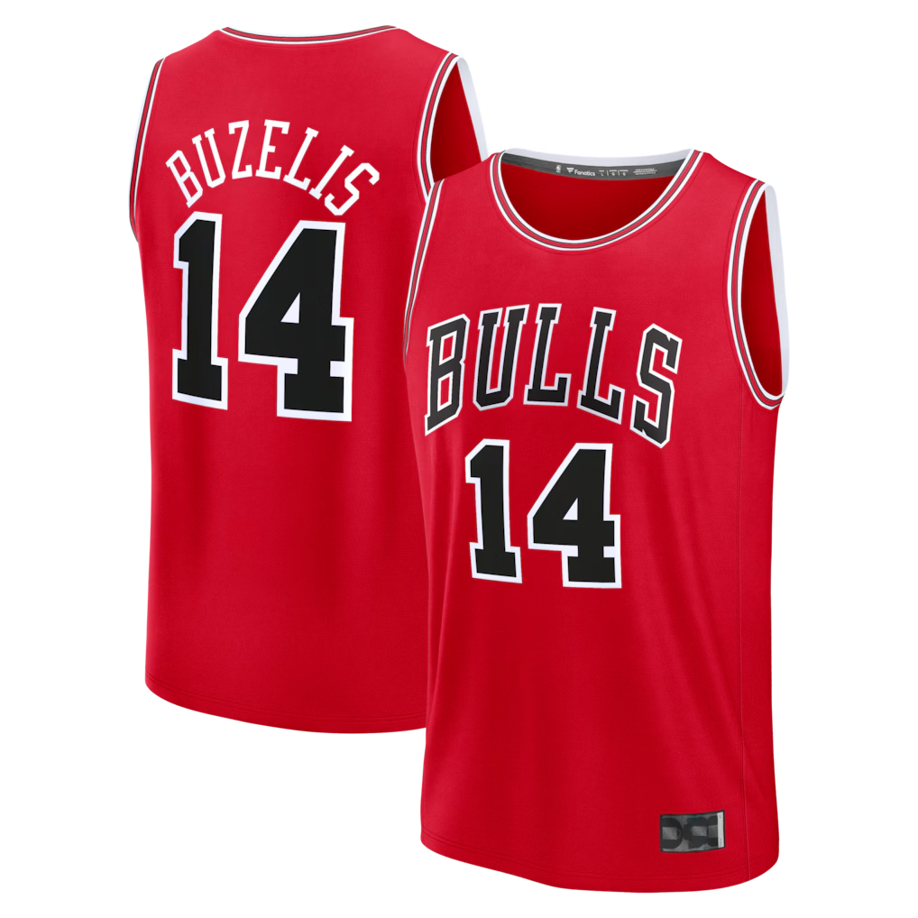 Johmsee C.Bulls #14 Matas Buzelis Red Fast Break Replica Player Jerseys - Icon Edition