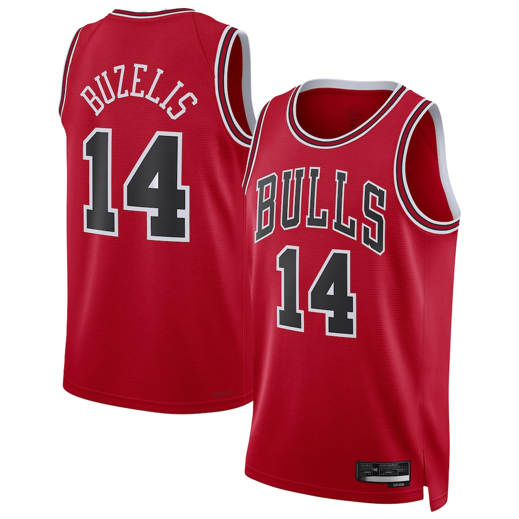Johmsee C.Bulls #14 Matas Buzelis Red Swingman Player Jerseys - Icon Edition