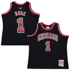 Johmsee C.Bulls #1 Derrick Rose Mitchell & Ness Black Big & Tall 2010-11 Swingman Jerseys