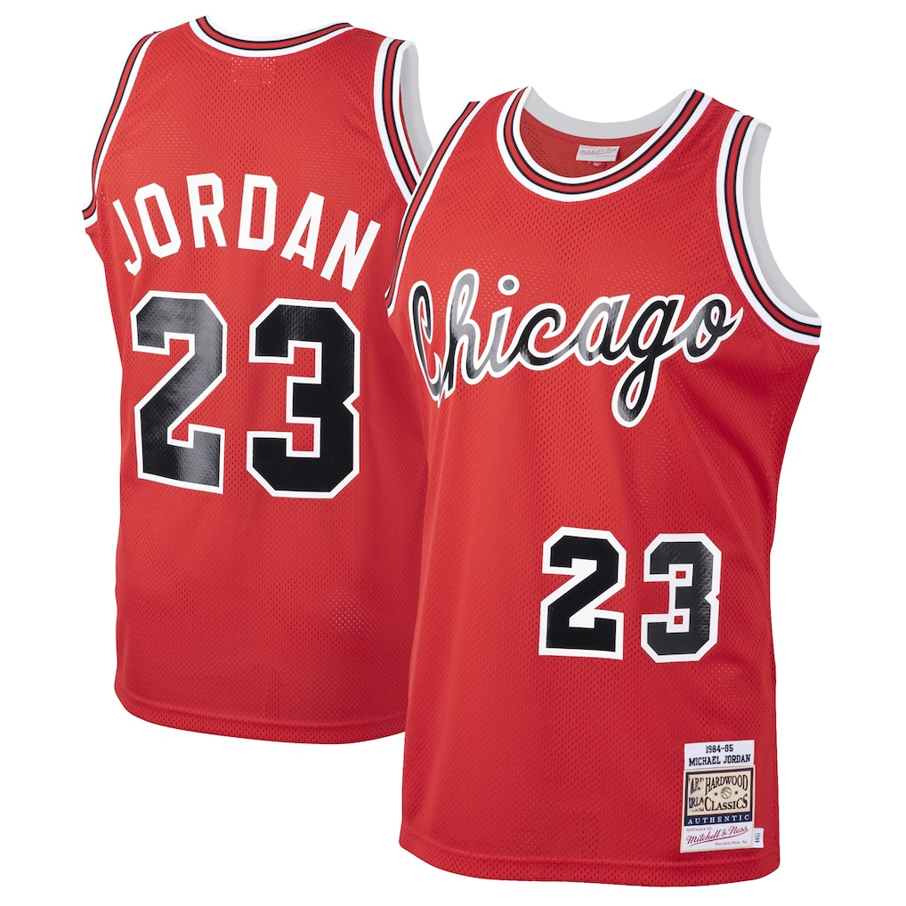 Johmsee C.Bulls #23 Michael Jordan Mitchell & Ness Red 198485 Hardwood Classics Rookie Authentic Jerseys