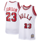 Johmsee C.Bulls #23 Michael Jordan Mitchell & Ness White 1984-85 Hardwood Classics Rookie Authentic Jerseys