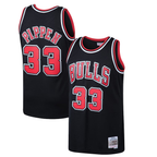 Johmsee C.Bulls #33 Scottie Pippen Mitchell & Ness Black 1997-98 Hardwood Classics Swingman Jerseys