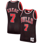 Johmsee C.Bulls #7 Toni Kukoc Mitchell & Ness Black 1995-96 Hardwood Classics Swingman Jerseys