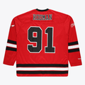 Johmsee C.Bulls #91 Dennis Rodman Mitchell & Ness Red Big & Tall  Hockey Jerseys