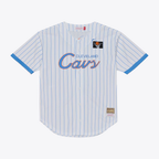 Johmsee C.Cavaliers Mitchell & Ness White Head Coach Pinstripe Mesh Full-Button Baseball Jerseys
