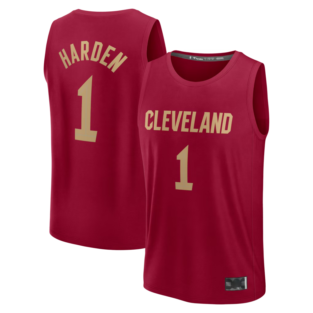 Johmsee C.Cavaliers #1 James Harden  Wine Fast Break Replica Jerseys - Icon Edition