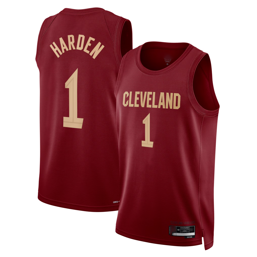 Johmsee C.Cavaliers #1 James Harden Wine Swingman Jerseys - Icon Edition