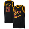 Johmsee C.Cavaliers #23 LeBron James Black Forever King Authentic Jerseys