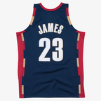 Johmsee C.Cavaliers #23 LeBron James Mitchell & Ness Navy Hardwood Classics Swingman Jerseys