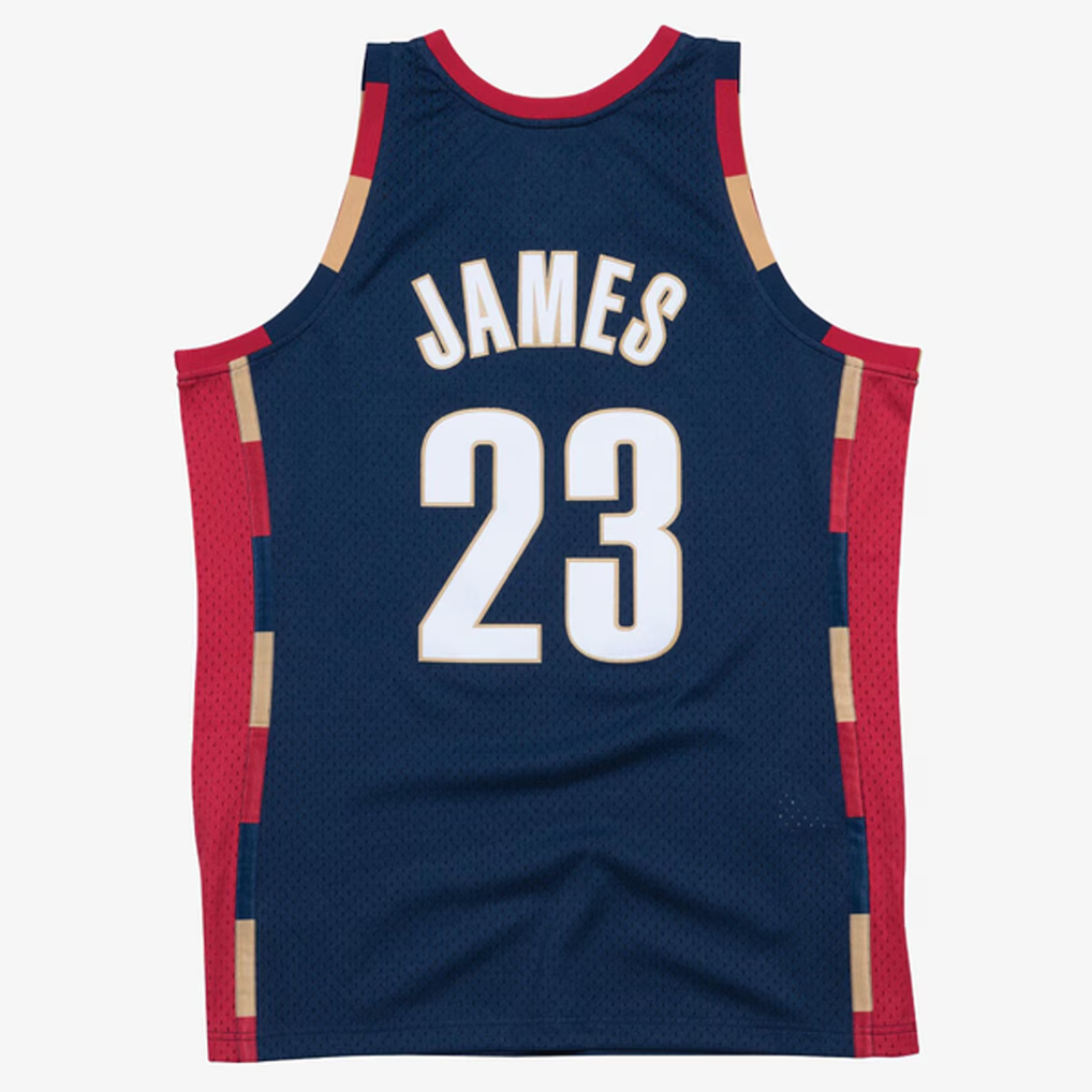 Johmsee C.Cavaliers #23 LeBron James Mitchell & Ness Navy Hardwood Classics Swingman Jerseys