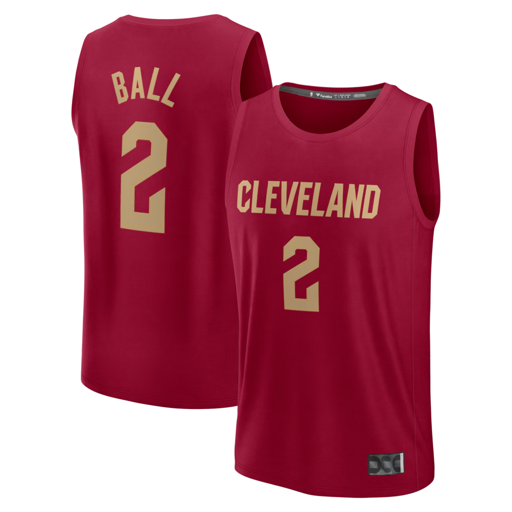 Johmsee C.Cavaliers #2 Lonzo Ball Wine Fast Break Replica Jerseys - Icon Edition