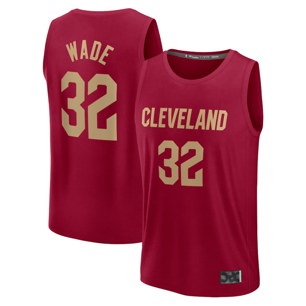 Johmsee C.Cavaliers #32 Dean Wade Wine Fast Break Player Jerseys - Icon Edition