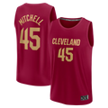 Johmsee C.Cavaliers #45 Donovan Mitchell Wine Fast Break Replica Jerseys - Icon Edition