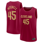 Johmsee C.Cavaliers #45 Donovan Mitchell Wine Fast Break Replica Jerseys - Icon Edition