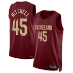 Johmsee C.Cavaliers #45 Donovan Mitchell Wine Swingman Jerseys - Icon Edition