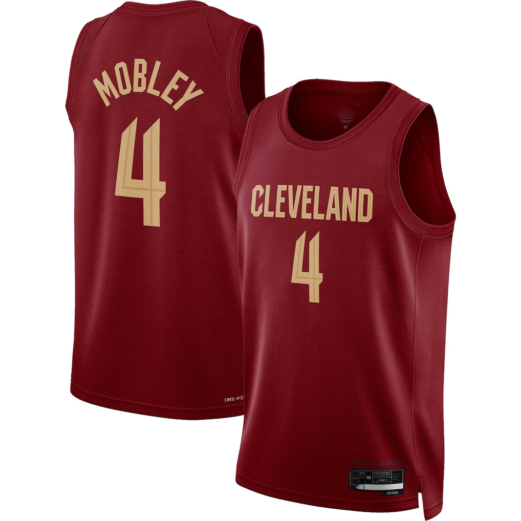 Johmsee C.Cavaliers #4 Evan Mobley Wine Swingman Jerseys - Icon Edition