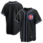 Johmsee C.Cubs Black Home Game Blank Player Stitched Jerseys