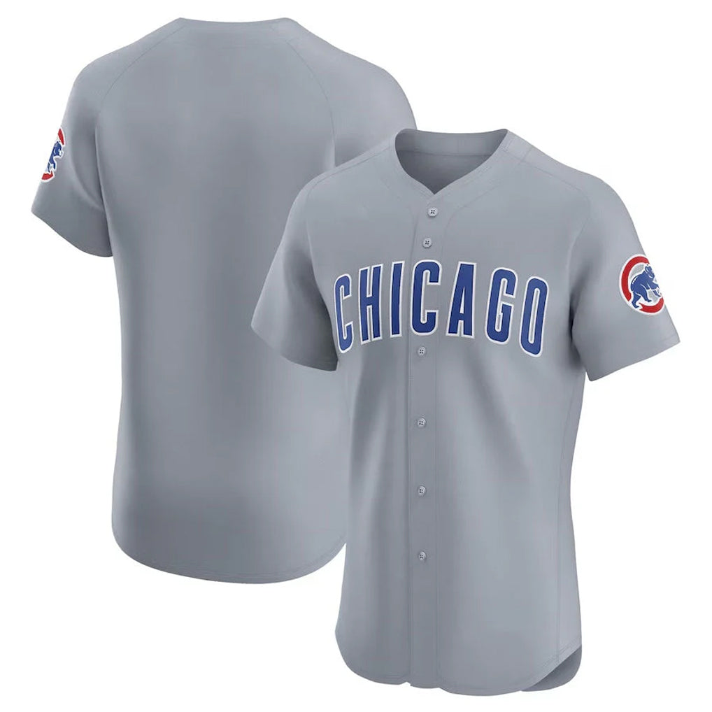 Johmsee C.Cubs Gray Road Limited Elite Home Game Blank Player Stitched Jerseys