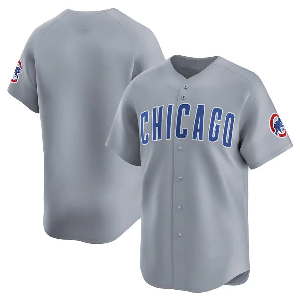 Johmsee C.Cubs Gray Road Limited Home Game Blank Player Stitched Jerseys