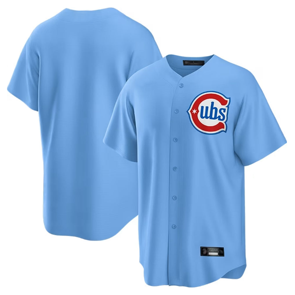 Johmsee C.Cubs Light Blue Home Game Blank Player Stitched Jerseys