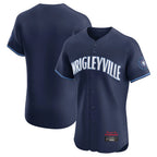 Johmsee C.Cubs Navy City Connect Limited Elite Home Game Blank Player Stitched Jerseys