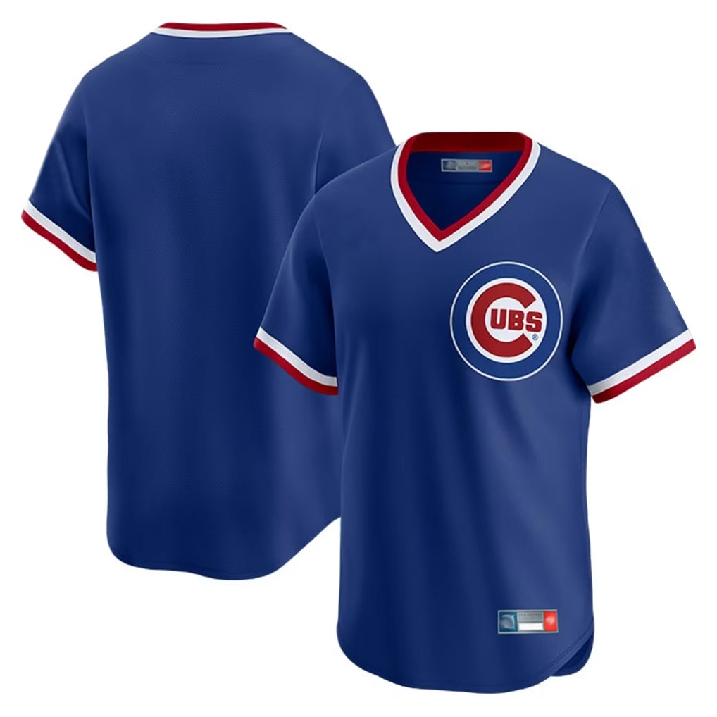 Johmsee C.Cubs Royal T-shirt Cooperstown Collection Limited Blank Player Stitched Jerseys
