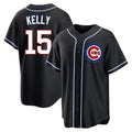 Johmsee C.Cubs #15 Carson Kelly Player Black Fashion Out Game Stitched Jerseys