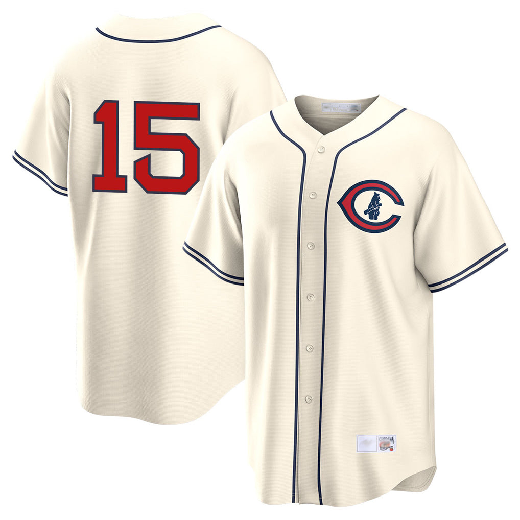 Johmsee C.Cubs #15 Carson Kelly Player Cream Field of Dreams Home Game Stitched Jerseys