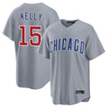 Johmsee C.Cubs #15 Carson Kelly Player Gray Home Game Stitched Jerseys